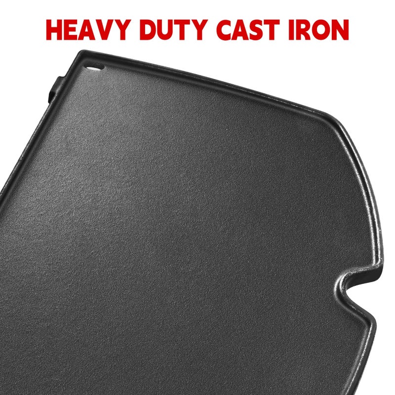 GGC 6558 Griddle for Weber Q100 Q120 Q1000 Q1200 Series Grills, Cast Iron Grill Parts for Weber Q100 Grills, 12.6" x 8.6" Cooking Griddle for Webbr Baby Q - Image 3